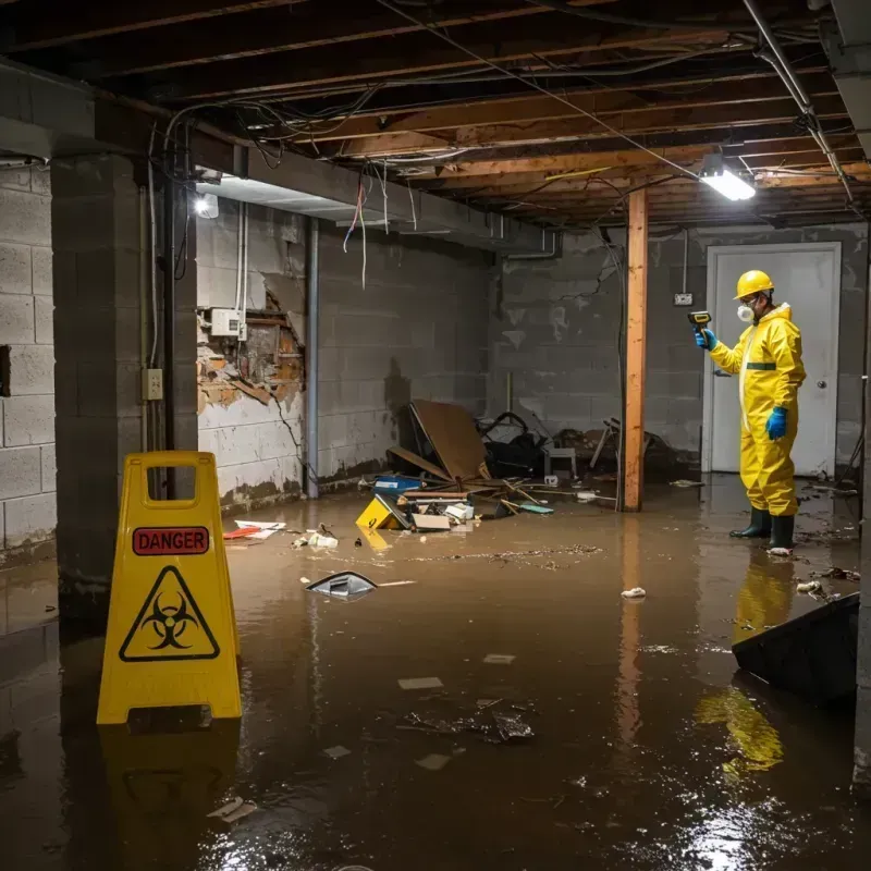 Flooded Basement Electrical Hazard in Rosedale, CA Property